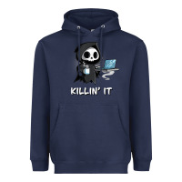 Navy killin' it shirt funny grim reaper halloween sarcasm Heavyweight Hoodie - trangStudio
