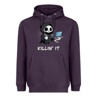 Plum killin' it shirt funny grim reaper halloween sarcasm Heavyweight Hoodie - trangStudio