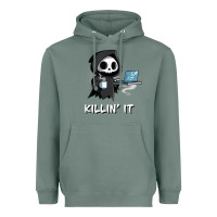 Sage killin' it shirt funny grim reaper halloween sarcasm Heavyweight Hoodie - trangStudio