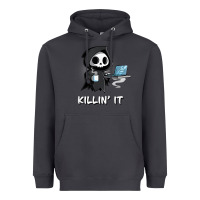 Smoke killin' it shirt funny grim reaper halloween sarcasm Heavyweight Hoodie - trangStudio