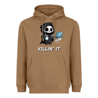 Toasted Coconut killin' it shirt funny grim reaper halloween sarcasm Heavyweight Hoodie - trangStudio