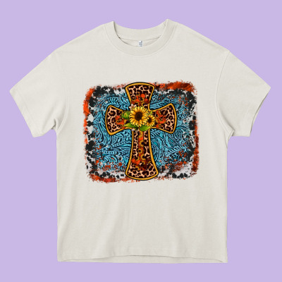 Western Cross Heavy Core Tee Designed By Jahusdesignshop