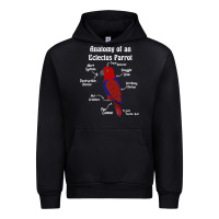 Black Anatomy of a female Eclectus Parrot Urban Hoodie - trangStudio