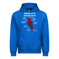 Cobalt Anatomy of a female Eclectus Parrot Urban Hoodie - trangStudio