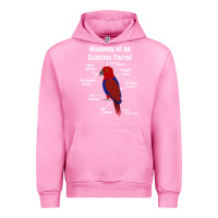 Fuchsia Pink Anatomy of a female Eclectus Parrot Urban Hoodie - trangStudio