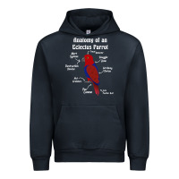 Navy Anatomy of a female Eclectus Parrot Urban Hoodie - trangStudio