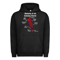 Pigment Black Anatomy of a female Eclectus Parrot Urban Hoodie - trangStudio