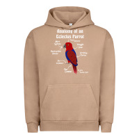 Pigment Burro Anatomy of a female Eclectus Parrot Urban Hoodie - trangStudio