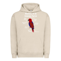 Pigment French Oak Anatomy of a female Eclectus Parrot Urban Hoodie - trangStudio