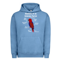 Pigment Pebble Blue Anatomy of a female Eclectus Parrot Urban Hoodie - trangStudio