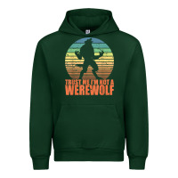 Forest Green trust me i'm not a werewolf men boys halloween costume Urban Hoodie - trangStudio