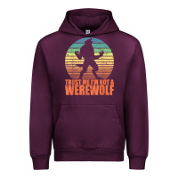 Mauve Wine trust me i'm not a werewolf men boys halloween costume Urban Hoodie - trangStudio