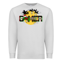 Dove Grey Christmas gamer Premium Sweatshirt - BarkalooDesign