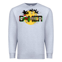 Heather Grey Christmas gamer Premium Sweatshirt - BarkalooDesign