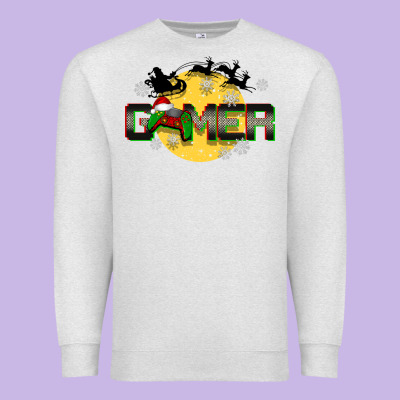Christmas Gamer Premium Sweatshirt Designed By Barkaloodesign