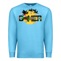 Ocean Blue Christmas gamer Premium Sweatshirt - BarkalooDesign