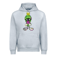 Heather Grey Marvin The Martian Glitch Urban Hoodie - trangStudio