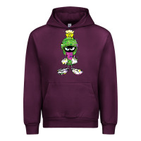 Mauve Wine Marvin The Martian Glitch Urban Hoodie - trangStudio