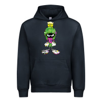 Navy Marvin The Martian Glitch Urban Hoodie - trangStudio