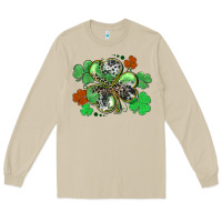 Mushroom St. Patrick's Day shamrock leopard and cowhide Long Sleeve Tee - CowGirlArtShop