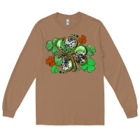 Toasted Coconut St. Patrick's Day shamrock leopard and cowhide Long Sleeve Tee - CowGirlArtShop