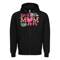 Black best mom ever Zipper Hoodie - RacoonDesign
