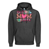 Charcoal Heather best mom ever Zipper Hoodie - RacoonDesign