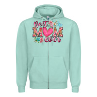 Seafoam best mom ever Zipper Hoodie - RacoonDesign