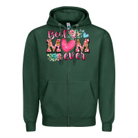 Sports Green best mom ever Zipper Hoodie - RacoonDesign
