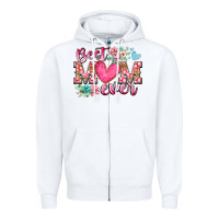 White best mom ever Zipper Hoodie - RacoonDesign