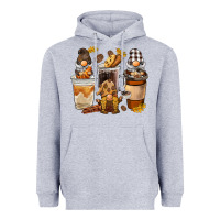 Heather Grey Coffee gnome Heavyweight Hoodie - BarkalooDesign