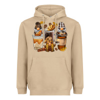 Mushroom Coffee gnome Heavyweight Hoodie - BarkalooDesign