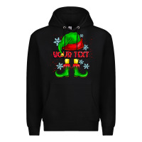 Black Elf Your Text Premium Hoodie - CowhideDigitalArt