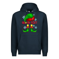 Navy Elf Your Text Premium Hoodie - CowhideDigitalArt