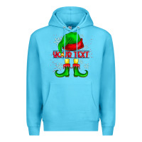 Ocean Blue Elf Your Text Premium Hoodie - CowhideDigitalArt