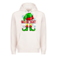 Pale Pink Elf Your Text Premium Hoodie - CowhideDigitalArt