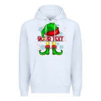 White Elf Your Text Premium Hoodie - CowhideDigitalArt