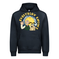 Navy everybody knows the moons made of cheese! Urban Hoodie - trangStudio