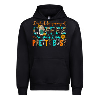 Black i am holding a cup of coffee so yeah iam pretty bu Urban Hoodie - AdoDesignShop
