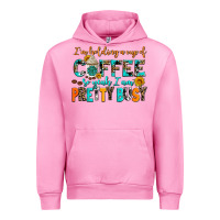 Fuchsia Pink i am holding a cup of coffee so yeah iam pretty bu Urban Hoodie - AdoDesignShop