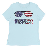 Baby Blue Merica Ladies Tee - Bettercallsaul