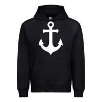 Black Boat Anchor for Women n Girls Summer Urban Hoodie - trangStudio