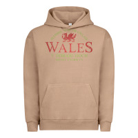 Pigment Burro Rugby Welsh Gift Red Dragon Flag of Wales Urban Hoodie - trangStudio
