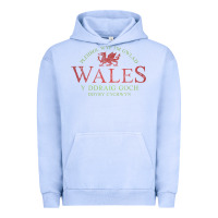 Pigment Grape Ice Rugby Welsh Gift Red Dragon Flag of Wales Urban Hoodie - trangStudio