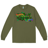 Army Green Happy St. Patrick's Day Long Sleeve Tee - HowdyJamesFarm