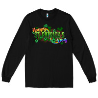 Black Happy St. Patrick's Day Long Sleeve Tee - HowdyJamesFarm