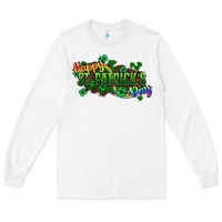 White Happy St. Patrick's Day Long Sleeve Tee - HowdyJamesFarm