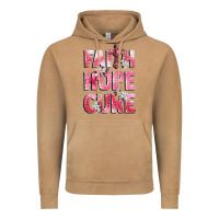 Faith Hope Cure Breast Cancer Vintage Hoodie | Teevron