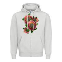 Dove Grey 4 crimson blaze sunflower Zipper Hoodie - LillyAllenDesigns