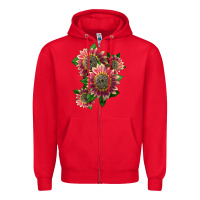Red 4 crimson blaze sunflower Zipper Hoodie - LillyAllenDesigns